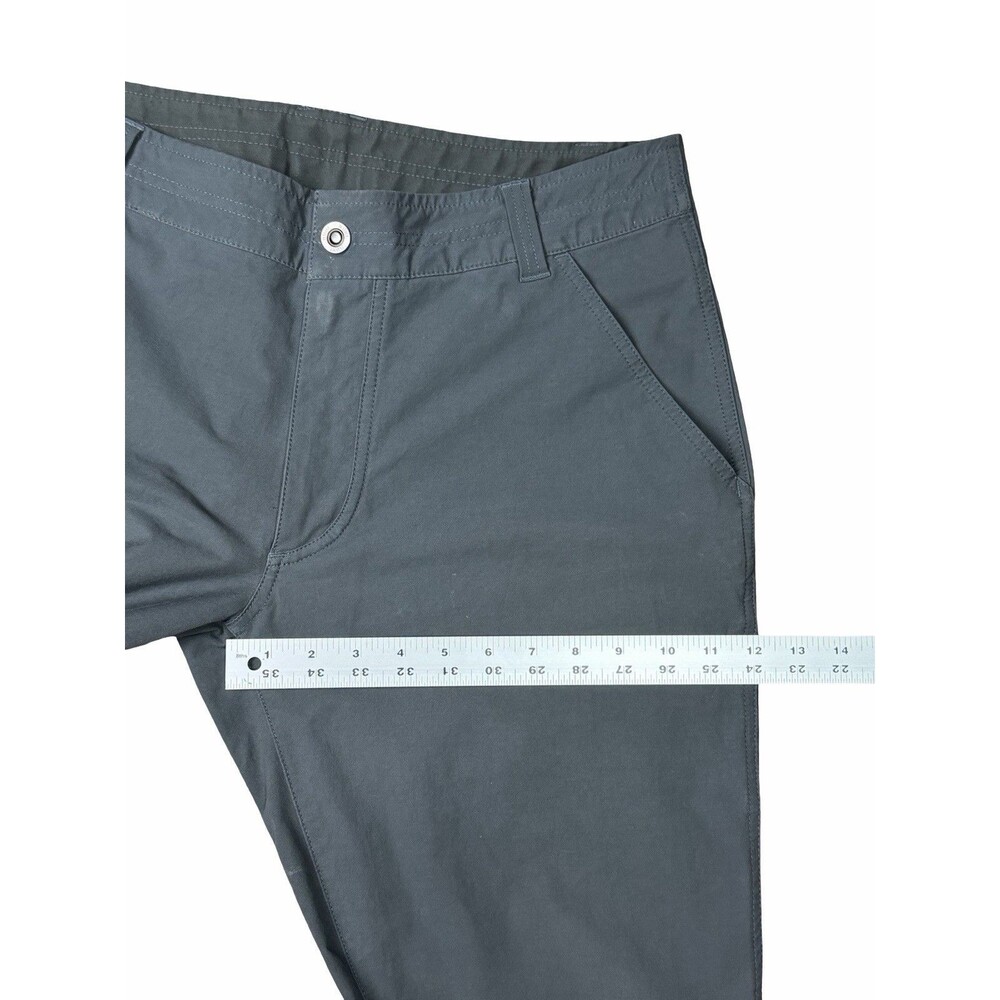 Kuhl Resistor Chino Pants Mens 34x32 Gray Stretch Pockets Hiking Outdoors - Picture 6 of 9
